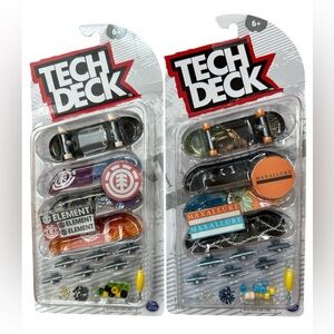 TechDeck Toys‎ Lot Of 2 New Sets Of Skateboard Decks & Accessories Element